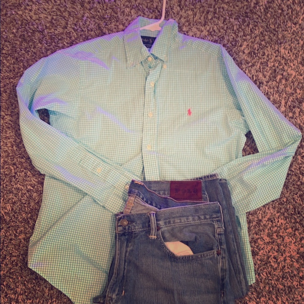 Polo shirt and pants